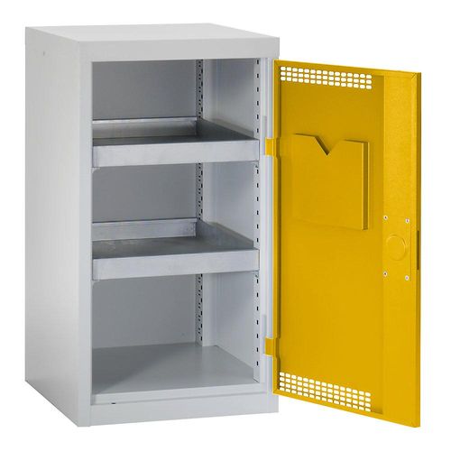 4031068146603 - Umweltschrank und Gefahrstoffschrank mit Zwangsbelüftung HxBxT 90x50x50 cm 2 dichtgeschweißte Wannen lichtgrau signalgelb - Stumpf 4031068146603 - Umweltschrank und Gefahrstoffschrank mit Zwangsbelüftung HxBxT 90x50x50 cm 2 dichtgeschweißte Wannen lichtgrau signalgelb - Stumpf