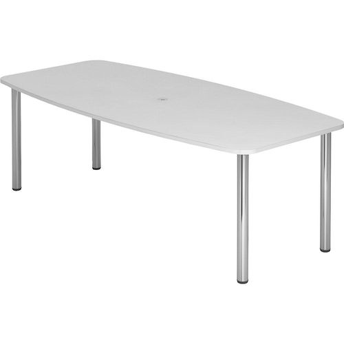 4032062144473 - HAMMERBACHER Konferenztisch KT22C lichtgrau Tonnenform Rundrohr chrom 2200 x 830 1030 x 720 - 740 cm 4032062144473 - HAMMERBACHER Konferenztisch KT22C lichtgrau Tonnenform Rundrohr chrom 2200 x 830 1030 x 720 - 740 cm