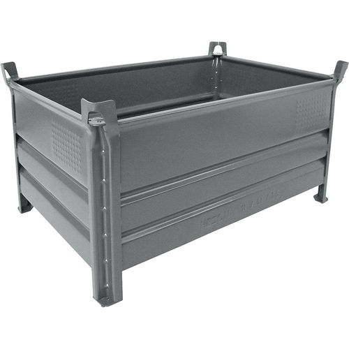 4251572702700 - Heson Vollwand-Stapelbehälter BxL 800 x 1200 mm Traglast 2000 kg grau ab 10 Stk 4251572702700 - Heson Vollwand-Stapelbehälter BxL 800 x 1200 mm Traglast 2000 kg grau ab 10 Stk