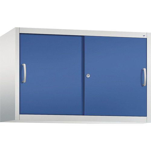 4050646348260 - CP Aufsatz-Schiebetürenschrank C 2000 Acurado 2045-00 S10088 lichtgrau enzianblau 1 Fachboden 1200 x 400 x 790 cm