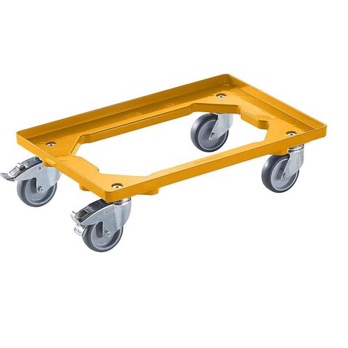 4061753114570 - eurokraft basic Profi-Fahrgestell 600 x 400 mm 4 Lenkrollen davon 2 mit Feststeller gelb ab 20 Stk 4061753114570 - eurokraft basic Profi-Fahrgestell 600 x 400 mm 4 Lenkrollen davon 2 mit Feststeller gelb ab 20 Stk