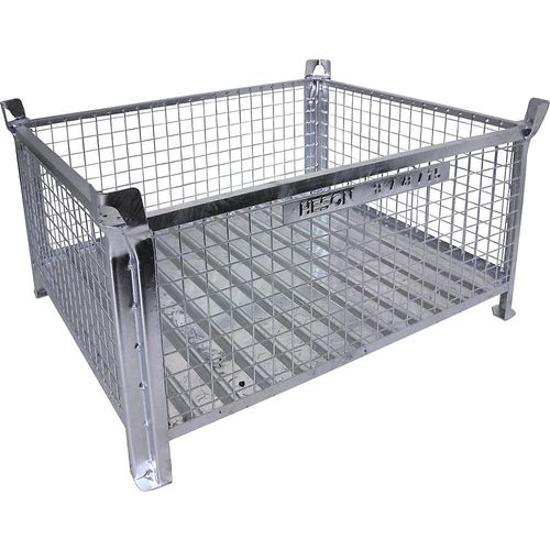 4251572704346 - Heson Stapelbehälter mit Stahlblechboden LxB 1200 x 1000 mm verzinkt ab 10 Stück 4251572704346 - Heson Stapelbehälter mit Stahlblechboden LxB 1200 x 1000 mm verzinkt ab 10 Stück