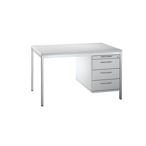 4260429761319 - LENA - Unterschrank HxBxT 540 x 434 x 800 mm 1 Utensilienschub 3 Materialschübe lichtgrau kaiserkraft