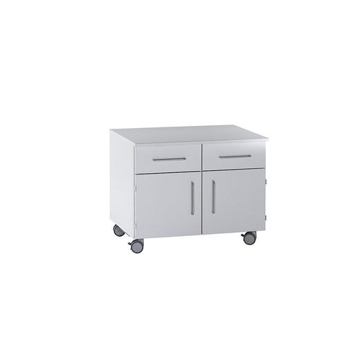4061753095619 - Labor-Unterschrank niedrig 2 Schubladen 2 Türen 2 Böden 1 Mittelwand Breite 836 mm kaiserkraft