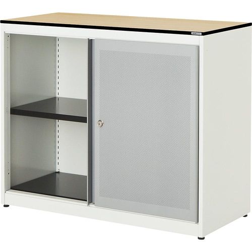 4250633331804 - mauser Schiebetürenschrank akustisch wirksam Vollkernplatte HxBxT 818 x 1000 x 432 mm 1 Fachboden reinweiß weißaluminium Ahorn 4250633331804 - mauser Schiebetürenschrank akustisch wirksam Vollkernplatte HxBxT 818 x 1000 x 432 mm 1 Fachboden reinweiß weißaluminium Ahorn