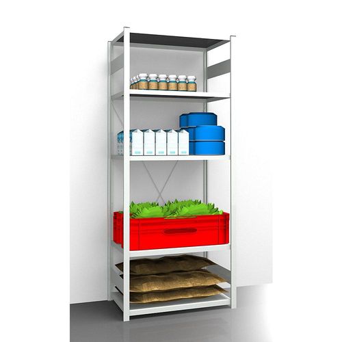 4061753031082 - eurokraft pro Hygiene-Steckregal Regalhöhe 2350 mm 5 Fachböden BxT 1025 x 685 mm Grundregal
