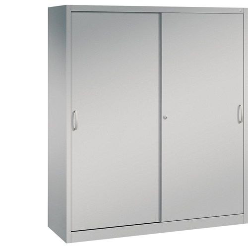 4060061295148 - C+P Schiebetürenschrank Acurado H1950xB1600xT500mm Korpus Weißaluminium Fronten Weißaluminium Anzahl Fächer 6