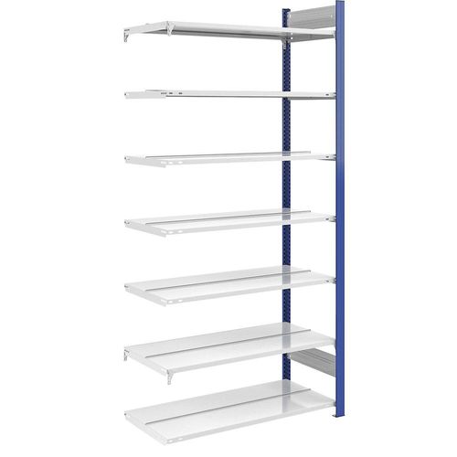 4250623705677 - Ordner-Steckregal doppelseitig Höhe 2350 mm BxT 1000 x 600 mm Anbauregal blau grau hofe 4250623705677 - Ordner-Steckregal doppelseitig Höhe 2350 mm BxT 1000 x 600 mm Anbauregal blau grau hofe