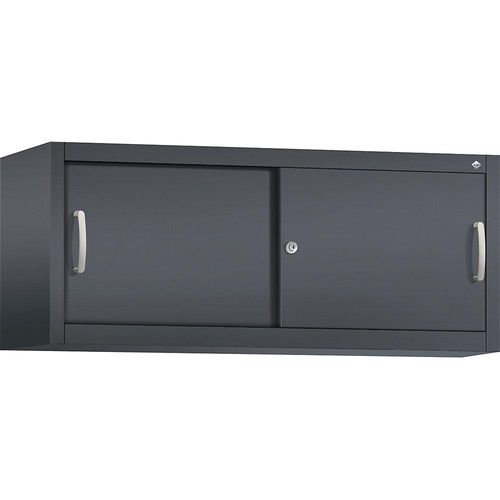 4050646396797 - C+P Aufsatzschrank H500xB1200xT400mm Korpus Schwarzgrau Fronten Schwarzgrau Anzahl Fächer 1