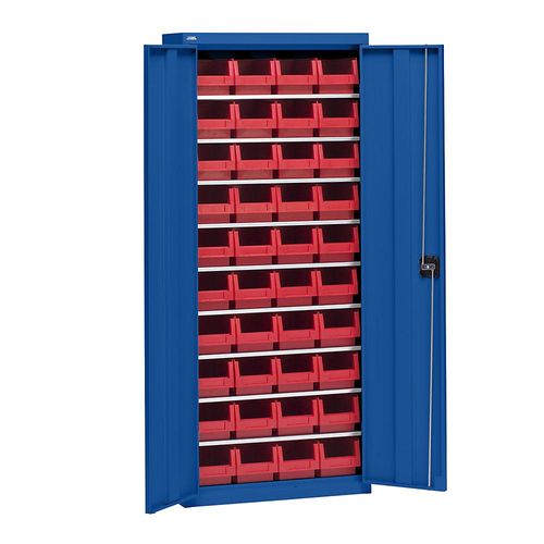 4061753277725 - eurokraft pro Materialschrank mit Lagerkästen Höhe 1575 mm 9 Fachböden enzianblau 4061753277725 - eurokraft pro Materialschrank mit Lagerkästen Höhe 1575 mm 9 Fachböden enzianblau
