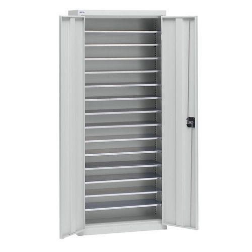 4061753278265 - eurokraft pro Materialschrank aus Stahlblech Höhe 1575 mm lichtgrau RAL 7035 14 Böden 4061753278265 - eurokraft pro Materialschrank aus Stahlblech Höhe 1575 mm lichtgrau RAL 7035 14 Böden