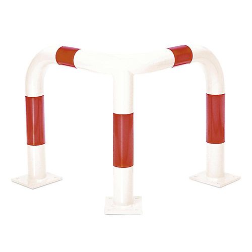 4055381542119 - Rammschutz-Ecke Ø 76 mm für innen Höhe 600 mm weiß rot reflektierend 4055381542119 - Rammschutz-Ecke Ø 76 mm für innen Höhe 600 mm weiß rot reflektierend