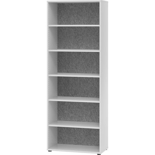 4032062178102 - ANNY-AC - Regal mit Akustik-Rückwand HxBxT 2156 x 800 x 400 mm 5 Fachböden lichtgrau