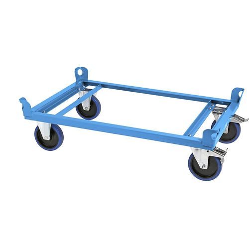 4054666002584 - eurokraft pro Fahrgestell aus Stahl für Paletten 1000 x 800 mm Tragfähigkeit 1000 kg Ladehöhe 280 mm blau ab 10 Stk