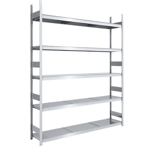 4250623704229 - Großfach-Steckregal verzinkt Boden-BxT 2250 x 500 mm Grundregal 5 Stahlböden Höhe 3000 mm hofe 4250623704229 - Großfach-Steckregal verzinkt Boden-BxT 2250 x 500 mm Grundregal 5 Stahlböden Höhe 3000 mm hofe