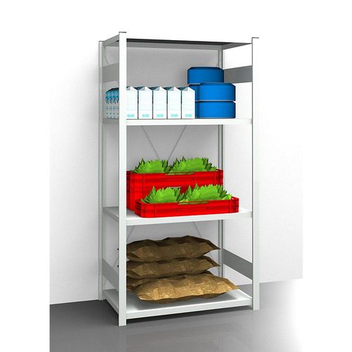 4061753030924 - eurokraft pro Hygiene-Steckregal Regalhöhe 2000 mm 4 Fachböden BxT 1025 x 685 mm Grundregal