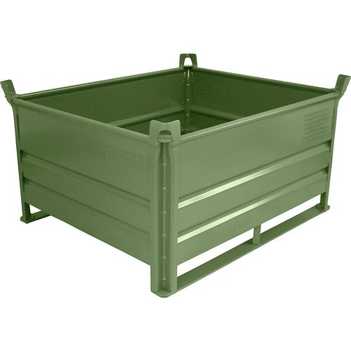 4251572703769 - Heson Stapelbehälter mit Kufen LxB 1200 x 1000 mm Traglast 2000 kg grün ab 10 Stk 4251572703769 - Heson Stapelbehälter mit Kufen LxB 1200 x 1000 mm Traglast 2000 kg grün ab 10 Stk