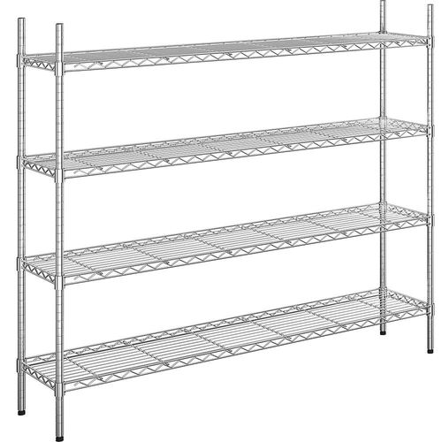 4260563728513 - Stahldraht-Gitterregal verchromt Fachlast 100 kg BxT 1520 x 360 mm Grundregal Höhe 1370 mm 4 Fachböden kaiserkraft 4260563728513 - Stahldraht-Gitterregal verchromt Fachlast 100 kg BxT 1520 x 360 mm Grundregal Höhe 1370 mm 4 Fachböden kaiserkraft