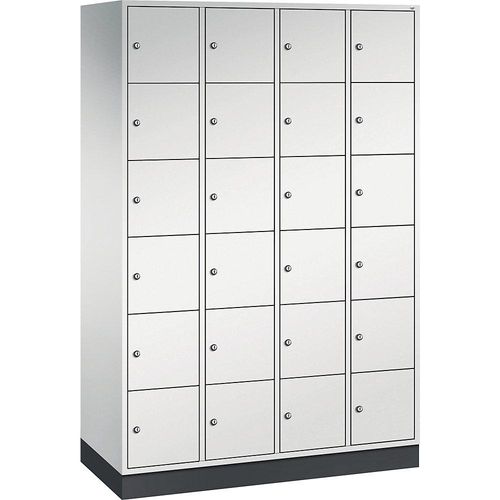 4025314727777 - INTRO Stahl-Schließfachschrank Fachhöhe 285 mm BxT 1220 x 500 mm 24 Fächer Korpus lichtgrau Türen lichtgrau 4025314727777 - INTRO Stahl-Schließfachschrank Fachhöhe 285 mm BxT 1220 x 500 mm 24 Fächer Korpus lichtgrau Türen lichtgrau