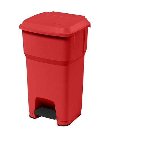 4052021000329 - Abfalleimer | Mit Fußpedal | Volumen 60 l | Rot Rothopro Industrietreteimer - Farbe Abfallbehälter rot| Deckelfarbe rot
