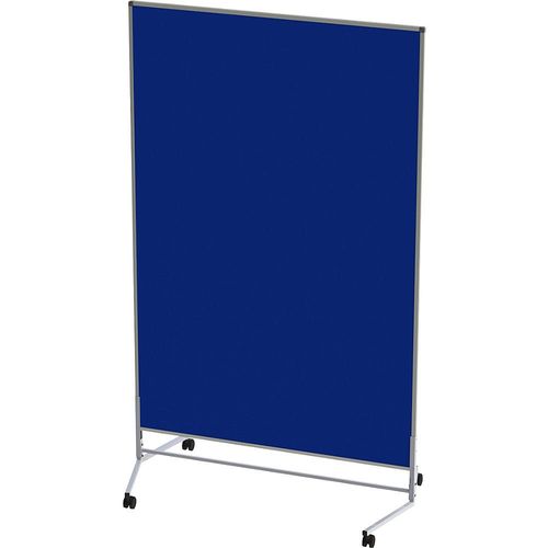 4061753245984 - EUROKRAFTbasic Funktionswand mobil Textil beidseitig blau BxH 1200 x 1800 mm