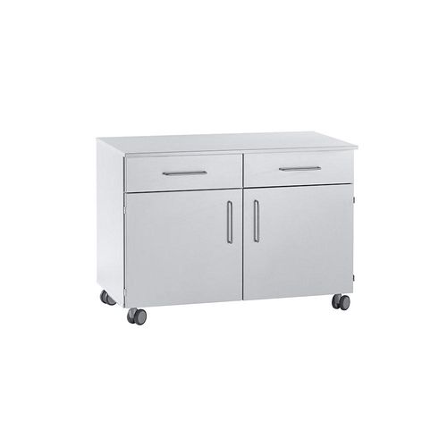 4061753095640 - Labor-Unterschrank hoch 2 Schubladen 2 Türen 2 Böden 1 Mittelwand Breite 836 mm kaiserkraft