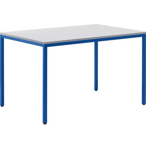 8697837502467 - eurokraft basic Mehrzwecktisch HxBxT 720 x 1200 x 800 mm Platte lichtgrau Gestell enzianblau