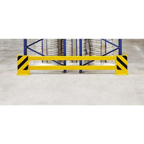 4055381498362 - Moravia Gmbh - Regalschutz-Planken-Set für Doppelregalreihe Innenbereich einstellbar von 2300-2700 mm beschichtet in gelb mit schwarzen Streifen 4055381498362 - Moravia Gmbh - Regalschutz-Planken-Set für Doppelregalreihe Innenbereich einstellbar von 2300-2700 mm beschichtet in gelb mit schwarzen Streifen