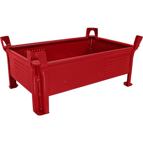 4251572702236 - Heson Stapelbehälter aus Stahlblech niedrige Bauform Wände geschlossen BxL 500 x 800 mm Traglast 1000 kg rot ab 10 Stk 4251572702236 - Heson Stapelbehälter aus Stahlblech niedrige Bauform Wände geschlossen BxL 500 x 800 mm Traglast 1000 kg rot ab 10 Stk