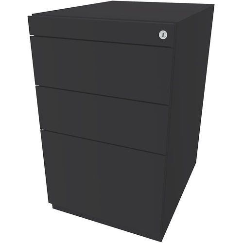 5020073806748 - BISLEY Standcontainer Note™ mit 2 Universalschubladen 1 Hängeregistratur ohne Top Tiefe 565 mm anthrazitgrau