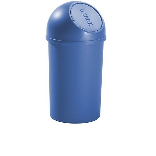 4012086061154 - helit Abfallbehälter the flip 13 Liter Formschöner Push-Mülleimer aus stoßfestem Kunststoff Farbe blau