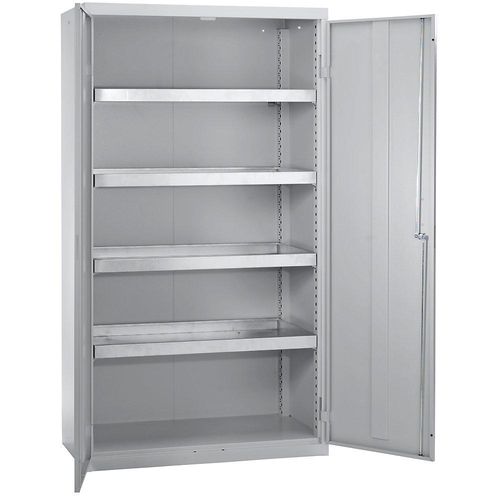 4031068144012 - Umweltschrank ohne Türlochung HxBxT 1800 x 1000 x 500 mm 4 Wannenböden lichtgrau   lichtgrau kaiserkraft