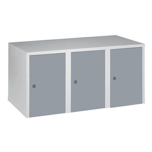 4250618251080 - Aufsatzschrank München 3 Abteile silbergrau Breite 900 mm Wolf 4250618251080 - Aufsatzschrank München 3 Abteile silbergrau Breite 900 mm Wolf