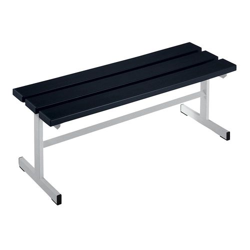 4250618237459 - Garderobenbank einseitig PVC-Leisten T-Fuß schwarz Länge 1000 mm 4250618237459 - Garderobenbank einseitig PVC-Leisten T-Fuß schwarz Länge 1000 mm