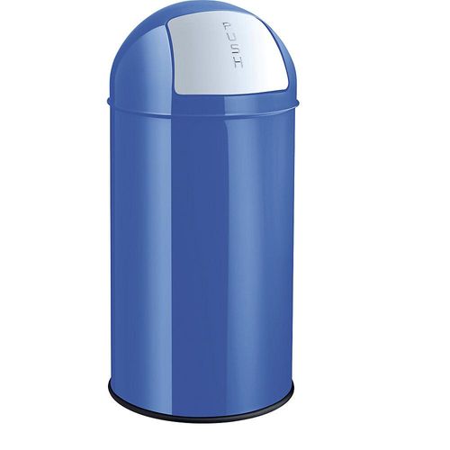 4012086061581 - helit Push Abfallbehälter Stahl selbstschließend blau 50 l HxØ 745 x 360 mm 4012086061581 - helit Push Abfallbehälter Stahl selbstschließend blau 50 l HxØ 745 x 360 mm