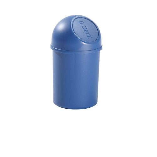 4012086061109 - helit Push-Abfallbehälter aus Kunststoff Volumen 6 l HxØ 375 x 216 mm blau VE 6 Stk 4012086061109 - helit Push-Abfallbehälter aus Kunststoff Volumen 6 l HxØ 375 x 216 mm blau VE 6 Stk