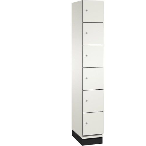4060061200678 - CAMBIO Schließfachschrank mit HPL-Türen 6 Fächer Korpus reinweiß Tür weiß Breite 300 mm 4060061200678 - CAMBIO Schließfachschrank mit HPL-Türen 6 Fächer Korpus reinweiß Tür weiß Breite 300 mm