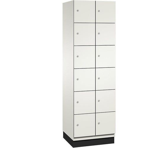 4060061200739 - CAMBIO Schließfachschrank mit HPL-Türen 12 Fächer Korpus reinweiß Tür weiß Breite 600 mm 4060061200739 - CAMBIO Schließfachschrank mit HPL-Türen 12 Fächer Korpus reinweiß Tür weiß Breite 600 mm