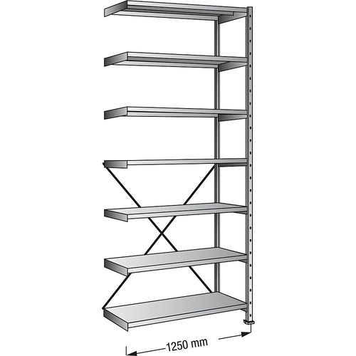 4260035219969 - Steckregal verzinkt 7 Böden Höhe 3000 mm Bodenbreite 1200 mm Tiefe 400 mm Anbauregal