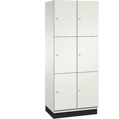 4060061199927 - CAMBIO Schließfachschrank mit HPL-Türen 6 Fächer Korpus reinweiß Tür weiß Breite 800 mm 4060061199927 - CAMBIO Schließfachschrank mit HPL-Türen 6 Fächer Korpus reinweiß Tür weiß Breite 800 mm