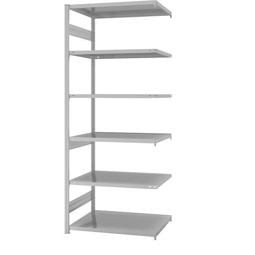 4061753027146 - eurokraft pro System-Steckregal Bauart mittelschwer kunststoffbeschichtet Regalhöhe 2500 mm Anbauregal Breite x Tiefe 1000 x 800 mm 4061753027146 - eurokraft pro System-Steckregal Bauart mittelschwer kunststoffbeschichtet Regalhöhe 2500 mm Anbauregal Breite x Tiefe 1000 x 800 mm