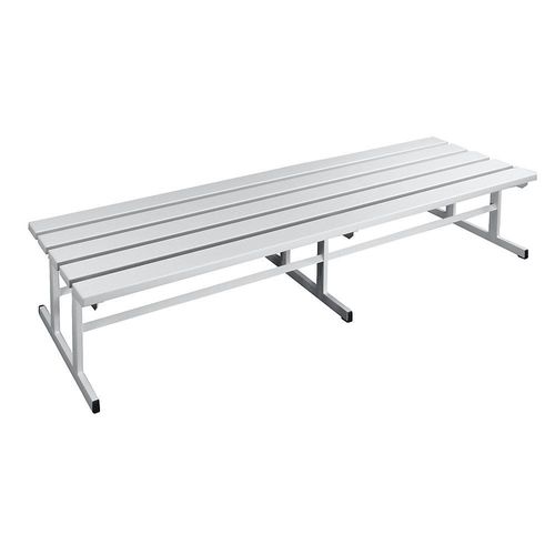 4250618237688 - Garderobenbank doppelseitig PVC-Leisten lichtgrau Länge 2000 mm 4250618237688 - Garderobenbank doppelseitig PVC-Leisten lichtgrau Länge 2000 mm