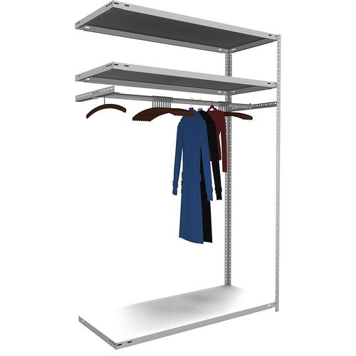 4250623737241 - Garderoben-Regal-Schraubsystem HxBxT 2000 x 1300 x 600 mm Anbauregal 4250623737241 - Garderoben-Regal-Schraubsystem HxBxT 2000 x 1300 x 600 mm Anbauregal