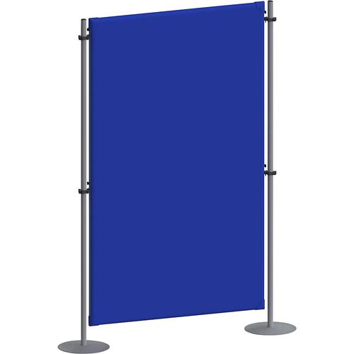 4061753279576 - eurokraft pro Akustik-Trennwand Textil Grundelement BxT 1000 x 280 mm blau