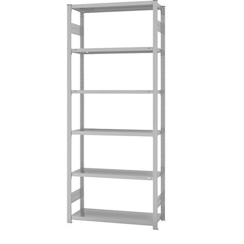 4061753026873 - eurokraft pro System-Steckregal kunststoffbeschichtet Bauart leicht Regalhöhe 2500 mm Grundregal Breite x Tiefe 1000 x 400 mm