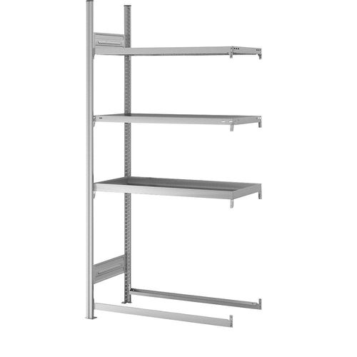 4250623758222 - Lager- und Werkstatt-Multifunktionsregal Höhe 2000 mm 4 Lagerebenen Anbauregal BxT 1010 x 435 mm hofe