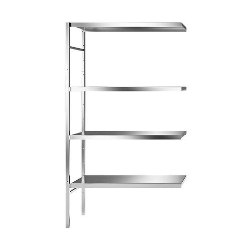 4021177002266 - Edelstahl-Steckregal 4 glatte Fachböden Fachbodenbreite x Tiefe 940 x 440 mm Eck-Anbauregal 4021177002266 - Edelstahl-Steckregal 4 glatte Fachböden Fachbodenbreite x Tiefe 940 x 440 mm Eck-Anbauregal