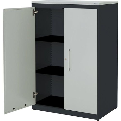 4250633328309 - mauser Flügeltürenschrank HxB 1180 x 800 mm Kunststoffplatte 2 Fachböden anthrazitgrau lichtgrau lichtgrau 4250633328309 - mauser Flügeltürenschrank HxB 1180 x 800 mm Kunststoffplatte 2 Fachböden anthrazitgrau lichtgrau lichtgrau