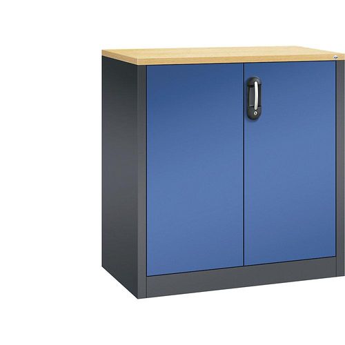 4060061358164 - ACURADO Akten-Sideboard 2 Ordnerhöhen HxBxT 1000 x 930 x 500 mm schwarzgrau enzianblau 4060061358164 - ACURADO Akten-Sideboard 2 Ordnerhöhen HxBxT 1000 x 930 x 500 mm schwarzgrau enzianblau