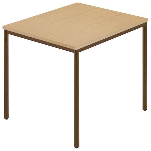 4250709202342 - Rechtecktisch Rundrohr beschichtet BxT 800 x 800 mm Buche natur braun 4250709202342 - Rechtecktisch Rundrohr beschichtet BxT 800 x 800 mm Buche natur braun